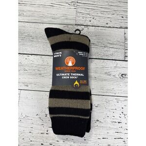Weatherproof Men's Crew Socks Ultimate Thermal Shoe Size‎ 6-12 NEW
